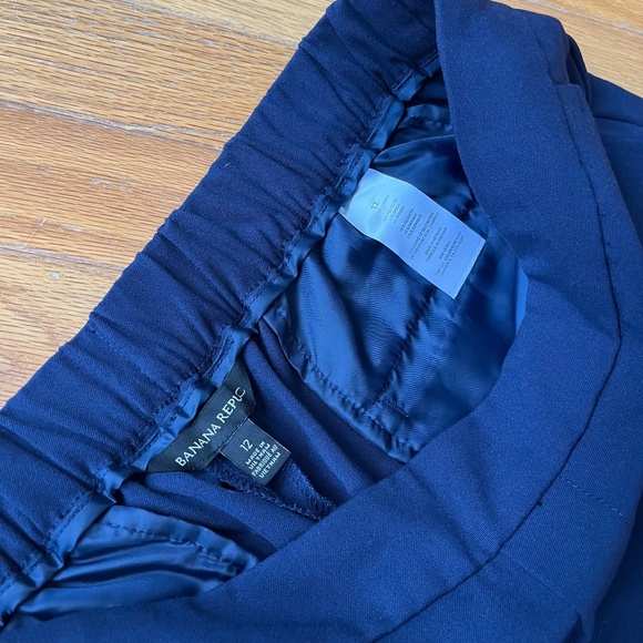 Banana Republic Hayden Navy High Rise Tapered Pants 12 - Picture 3 of 7